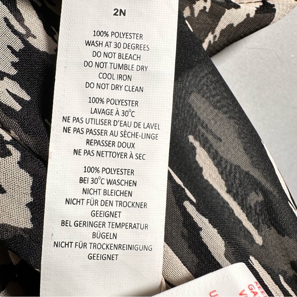 Boohoo Lydia Monochrome Zebra Print Maxi Beach Kaftan Size Large Black - Picture 10 of 11